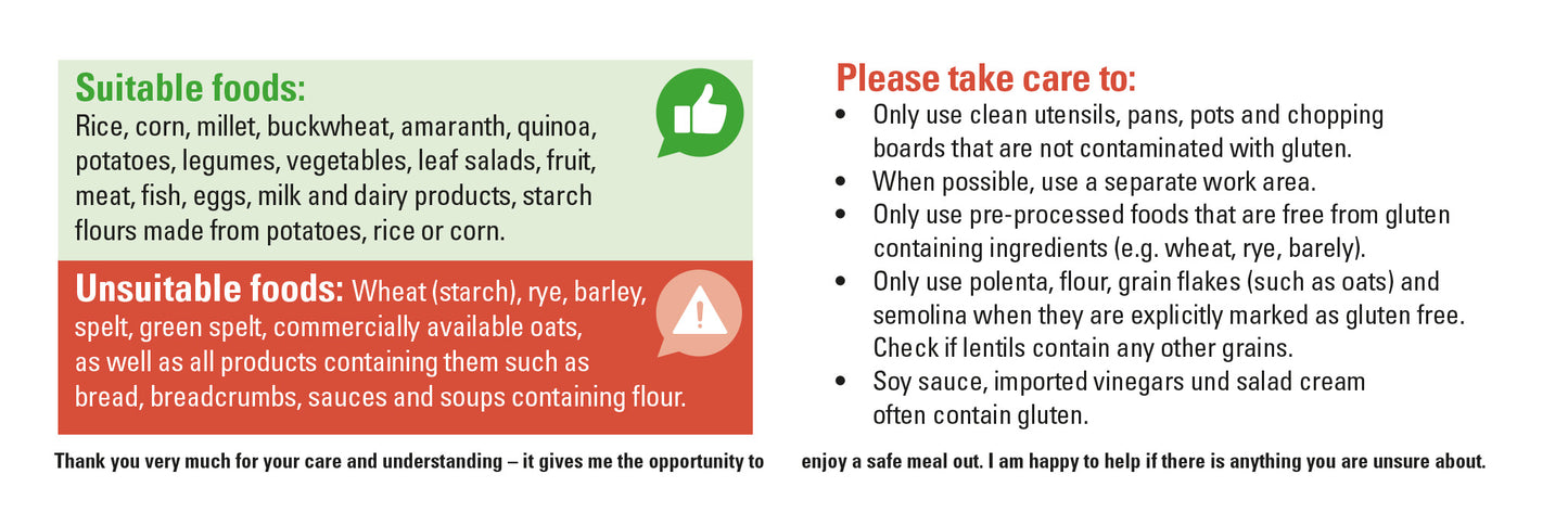 Bitte an die Küche ( Englisch)