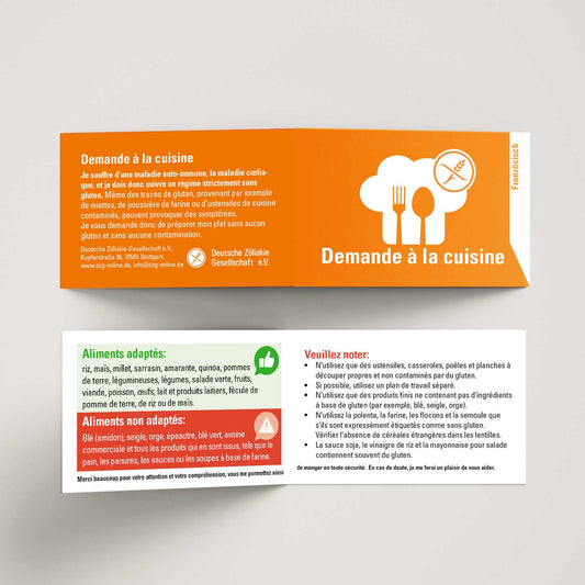 Bitte an die Küche (Französich)