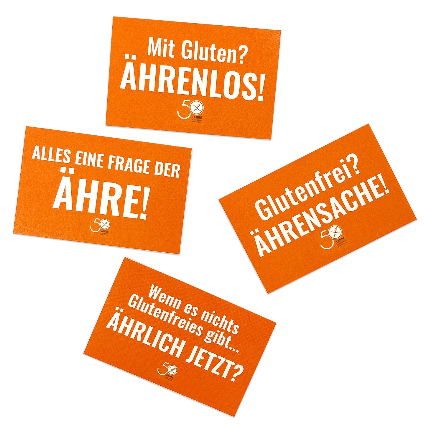 Freche "Ähren" Sticker zum Aufkleben im 4er Set